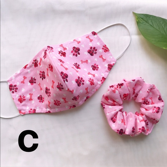 Set handmade facemask & scrunchie - Picture 3 of 10